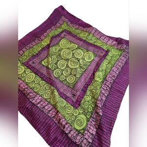 80s 90s Halloween Spirals And spiders Satin Scarf Vintage Headscarf Bandana